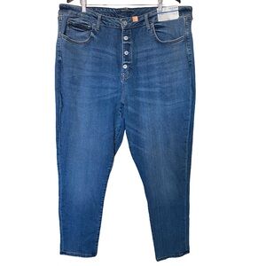 #AZ118- NWT Arizona Jean Co. High Rise 5 Button Fly Skinny Blue Jeans - Sz 23